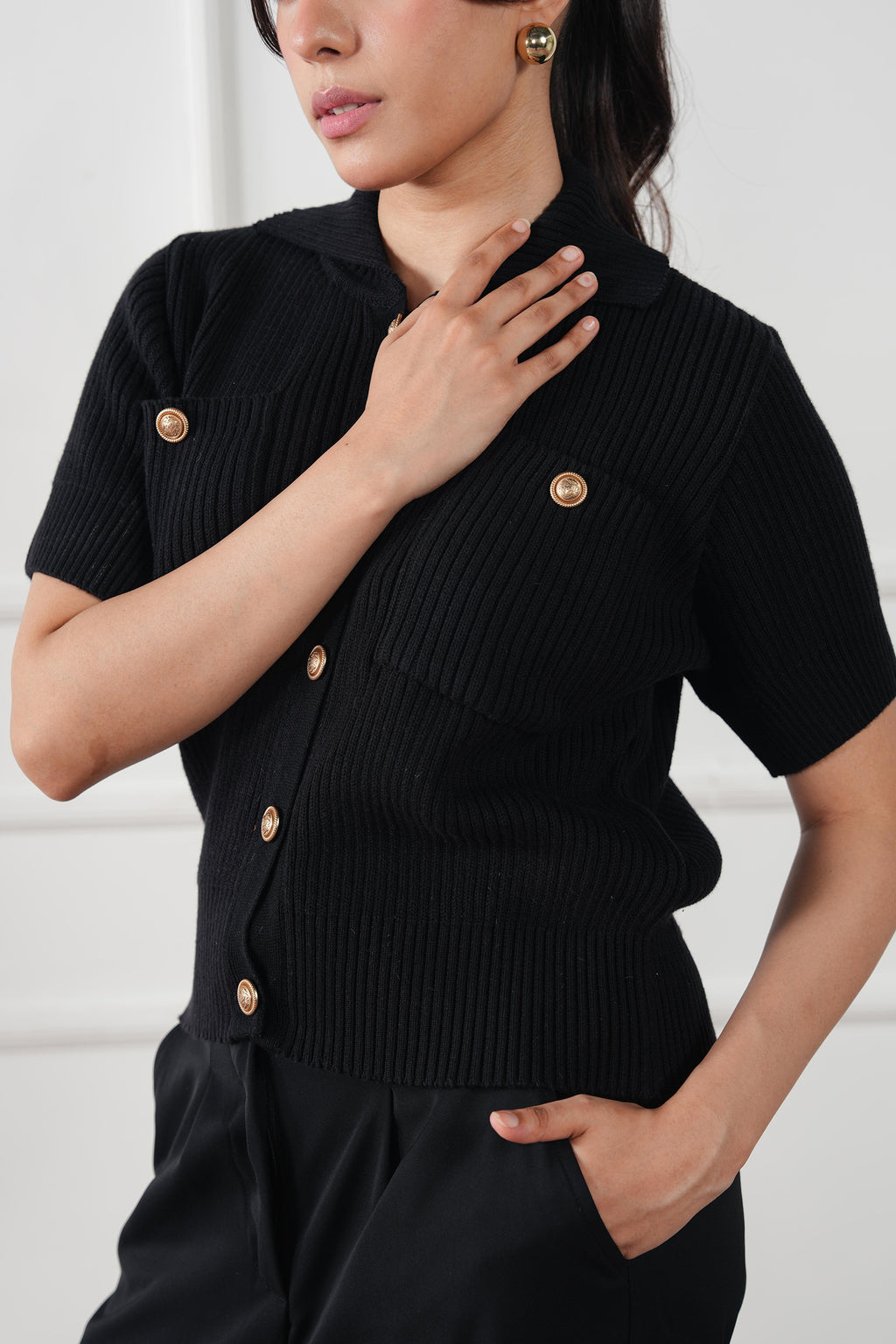 Ribbed Knit Cardigan (WKB-04)