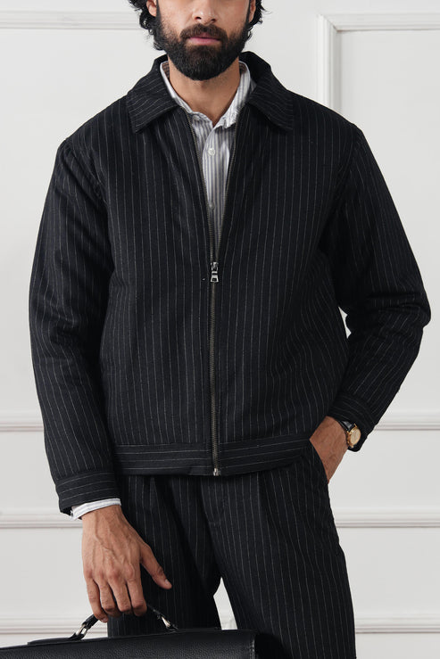 Jet black Jacket for Men