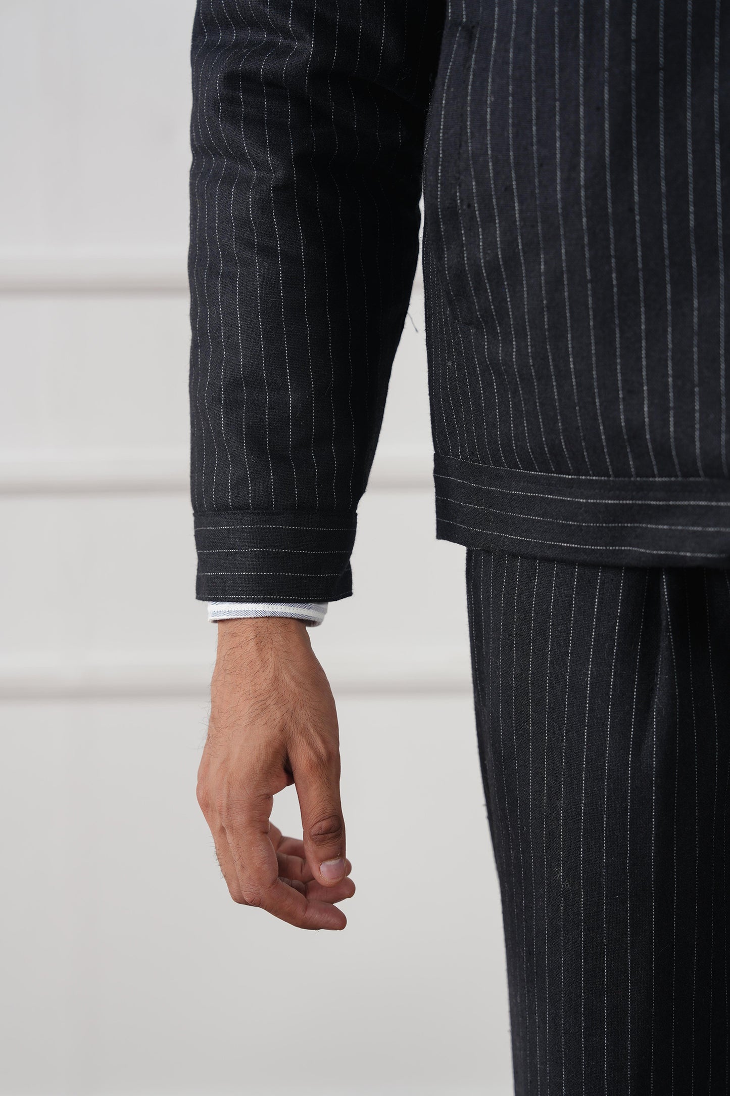 Pinstripe Wool Jacket (MWJ-07)