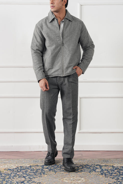Ash grey Jacket for Men