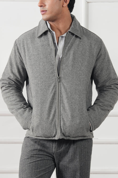 Ash grey Jacket for Men