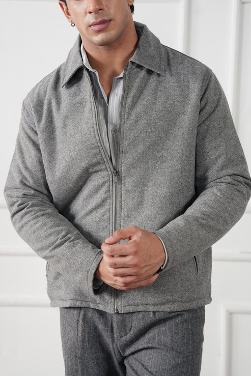 Ash grey Jacket for Men