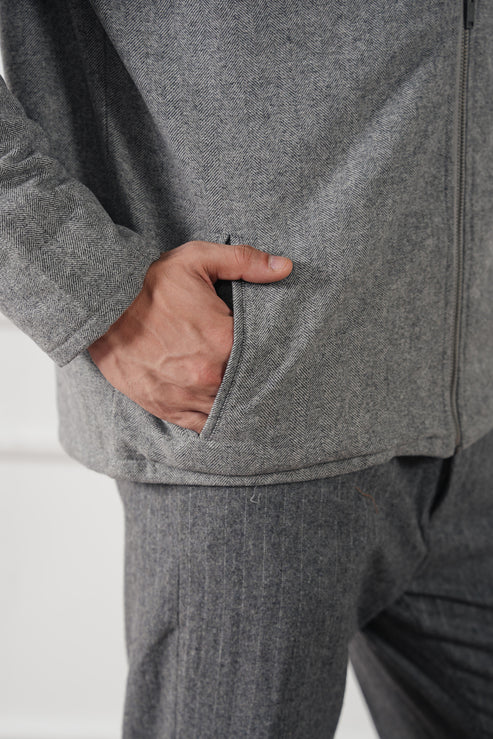 Ash grey Jacket for Men