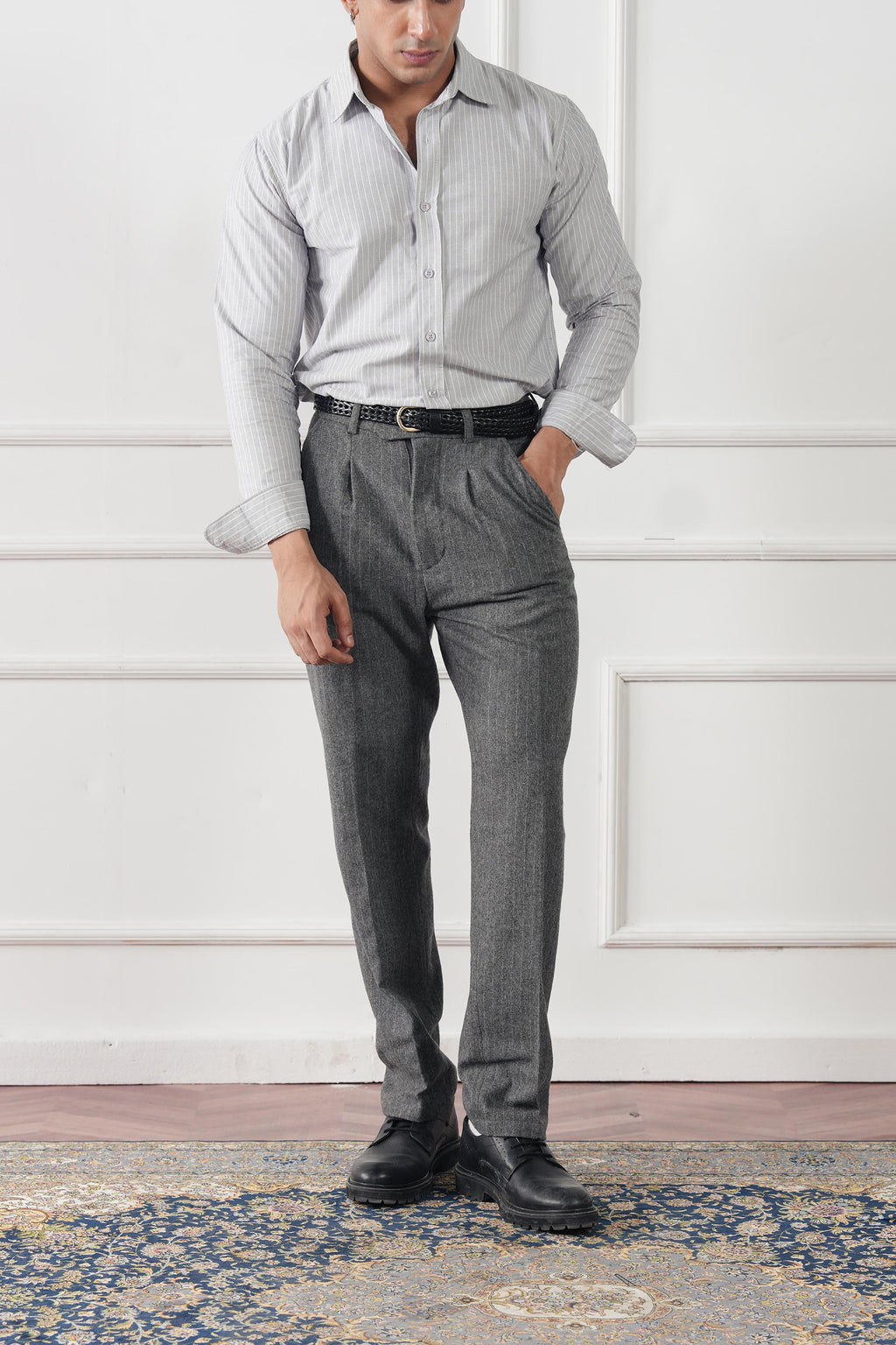 Striped Regular Fit Shirt (MCS-06)