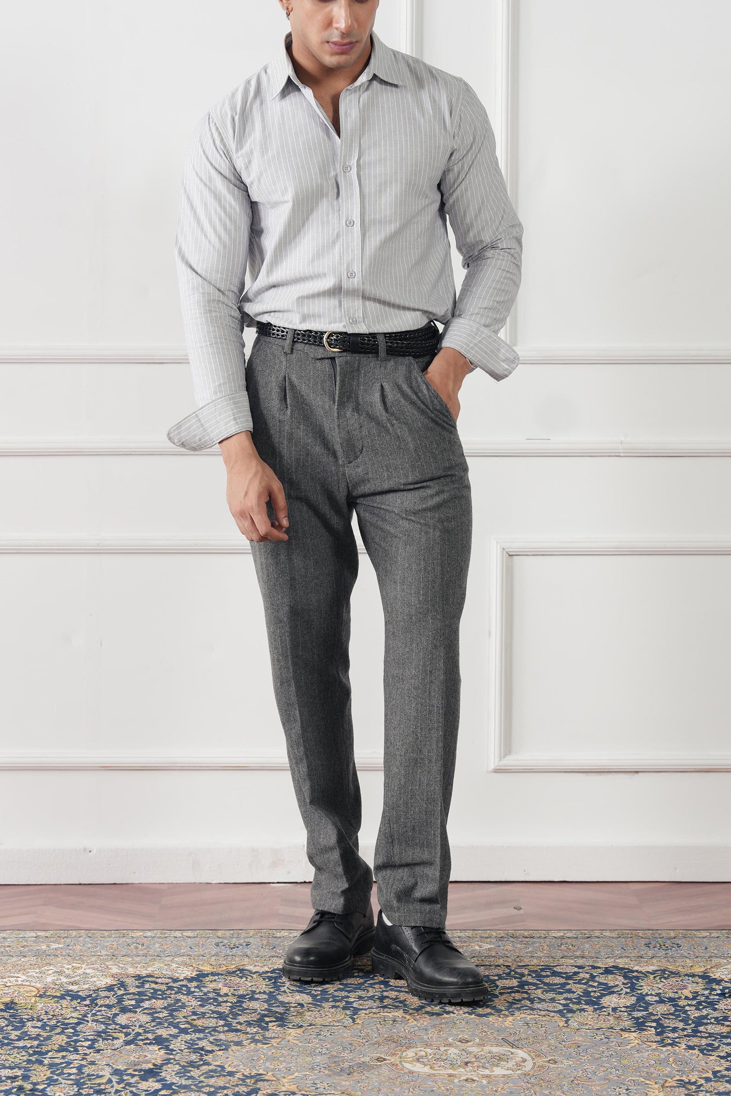Striped Regular Fit Shirt (MCS-06)