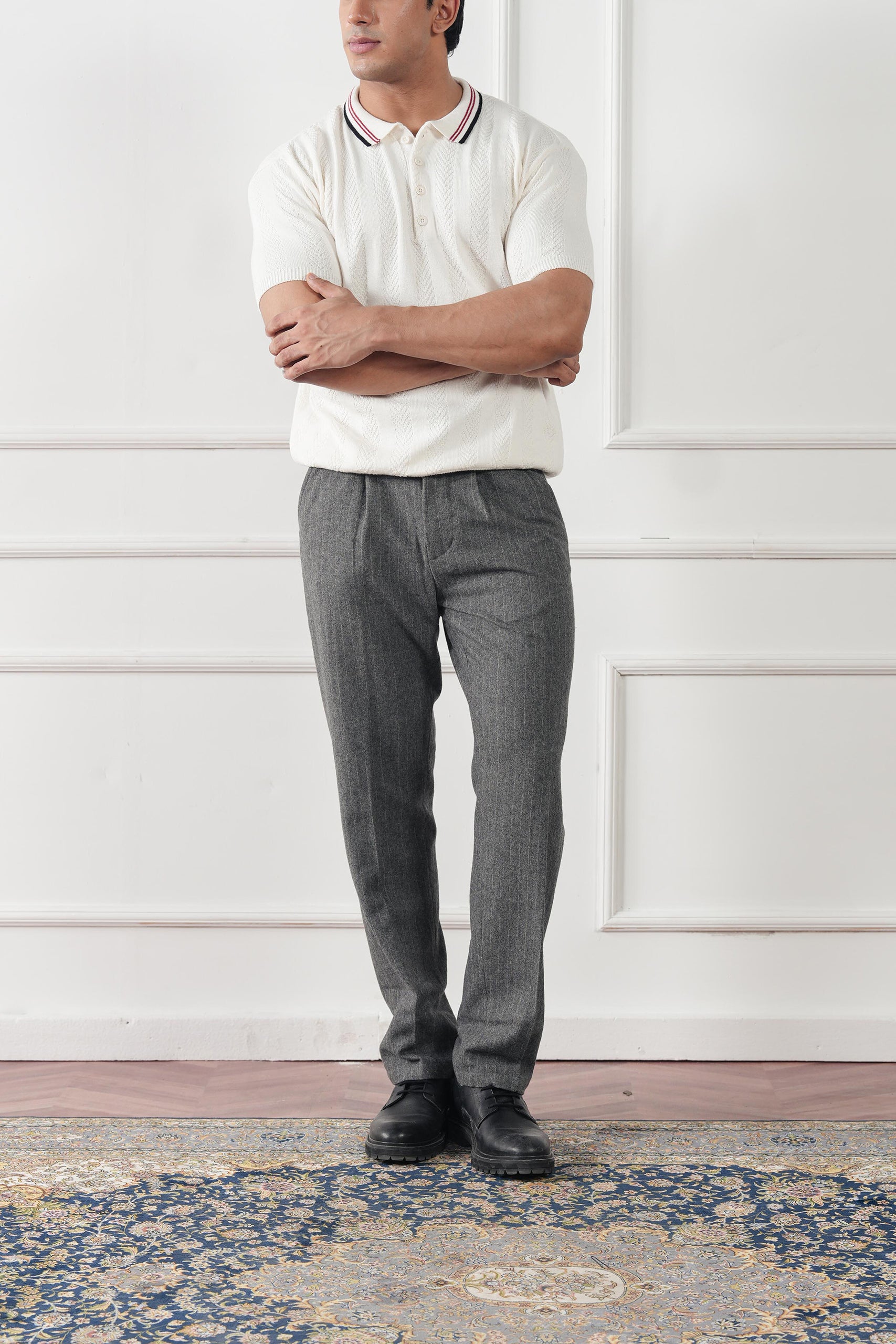 Textured Knit Polo Shirt (MKP-16)
