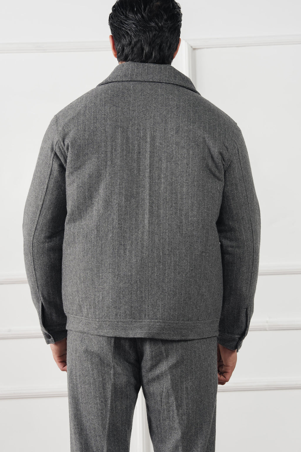 Pinstripe Wool Jacket (MWJ-08)