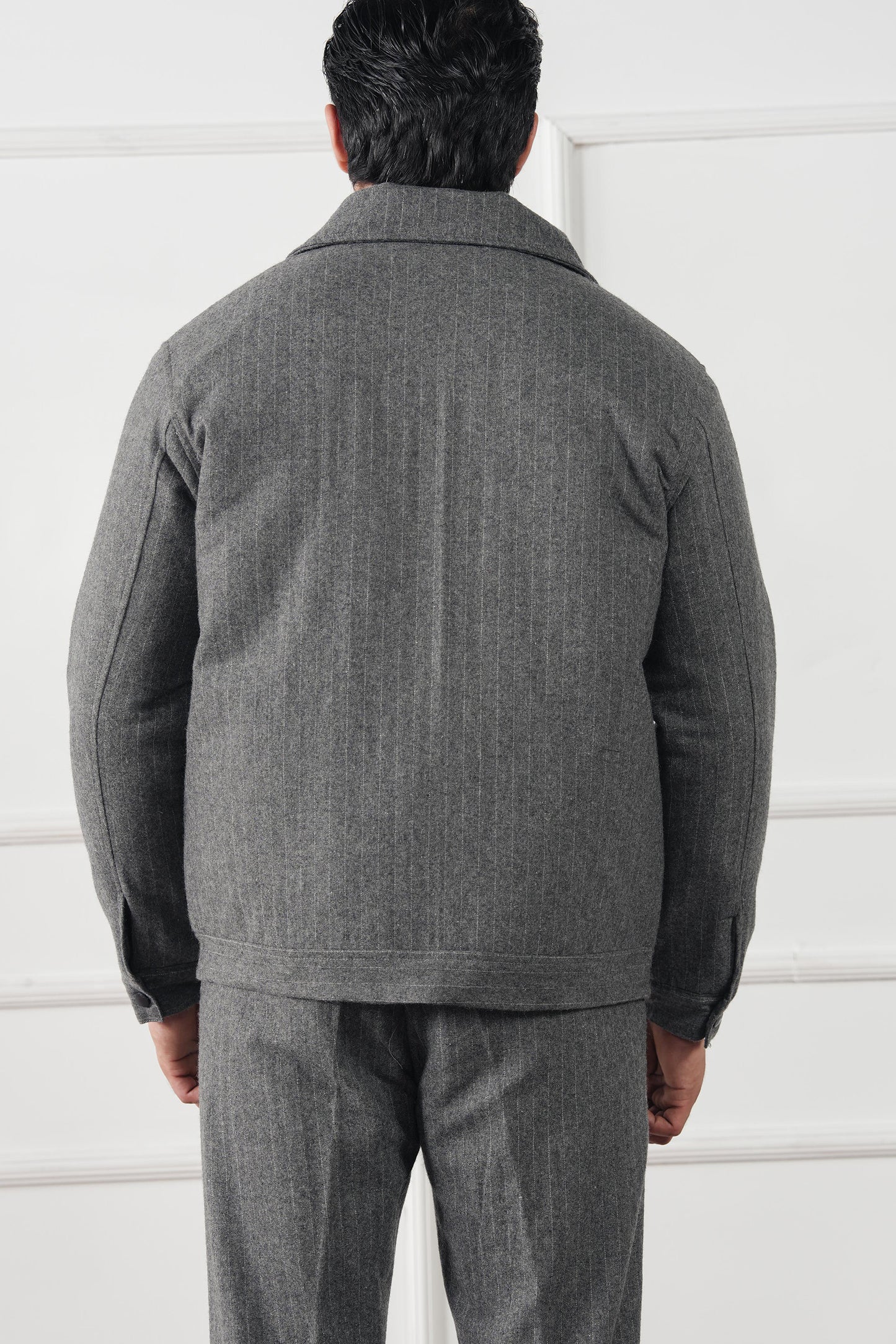 Pinstripe Wool Jacket (MWJ-08)