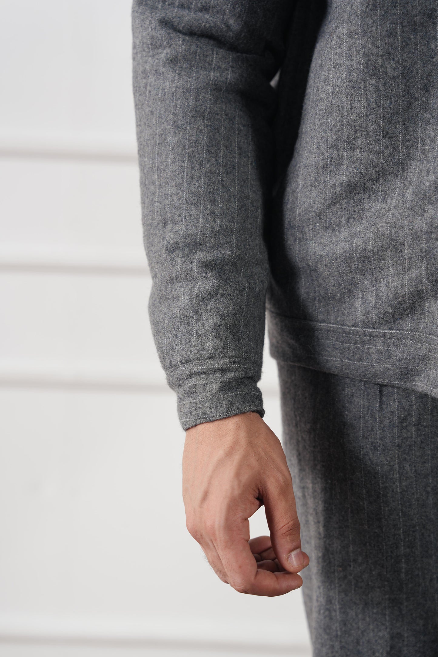 Pinstripe Wool Jacket (MWJ-08)