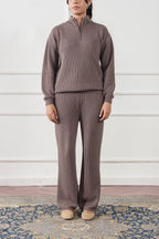 Ribbed Knit Straight Trouser (WKT-01)