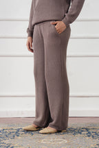 Ribbed Knit Straight Trouser (WKT-01)