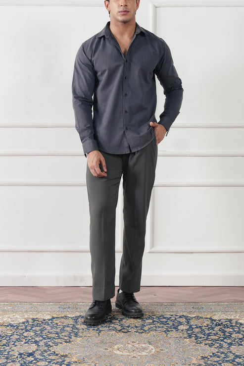 Charcoal black Casual Shirt for Men