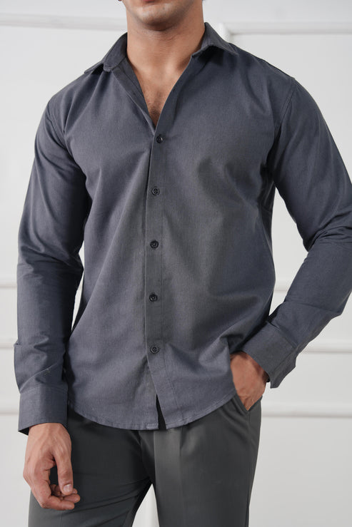 Charcoal black Casual Shirt for Men