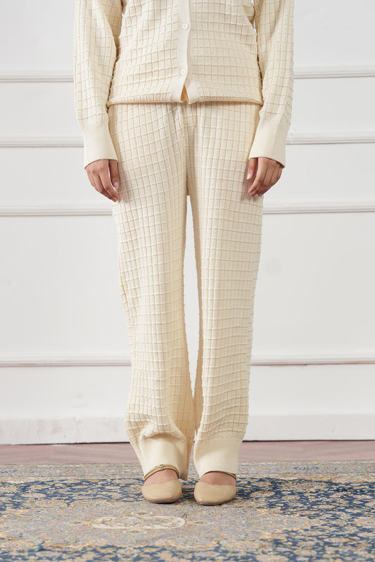 Waffle Knit Straight Trouser (WKT-03)
