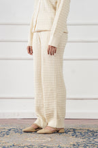 Waffle Knit Straight Trouser (WKT-03)