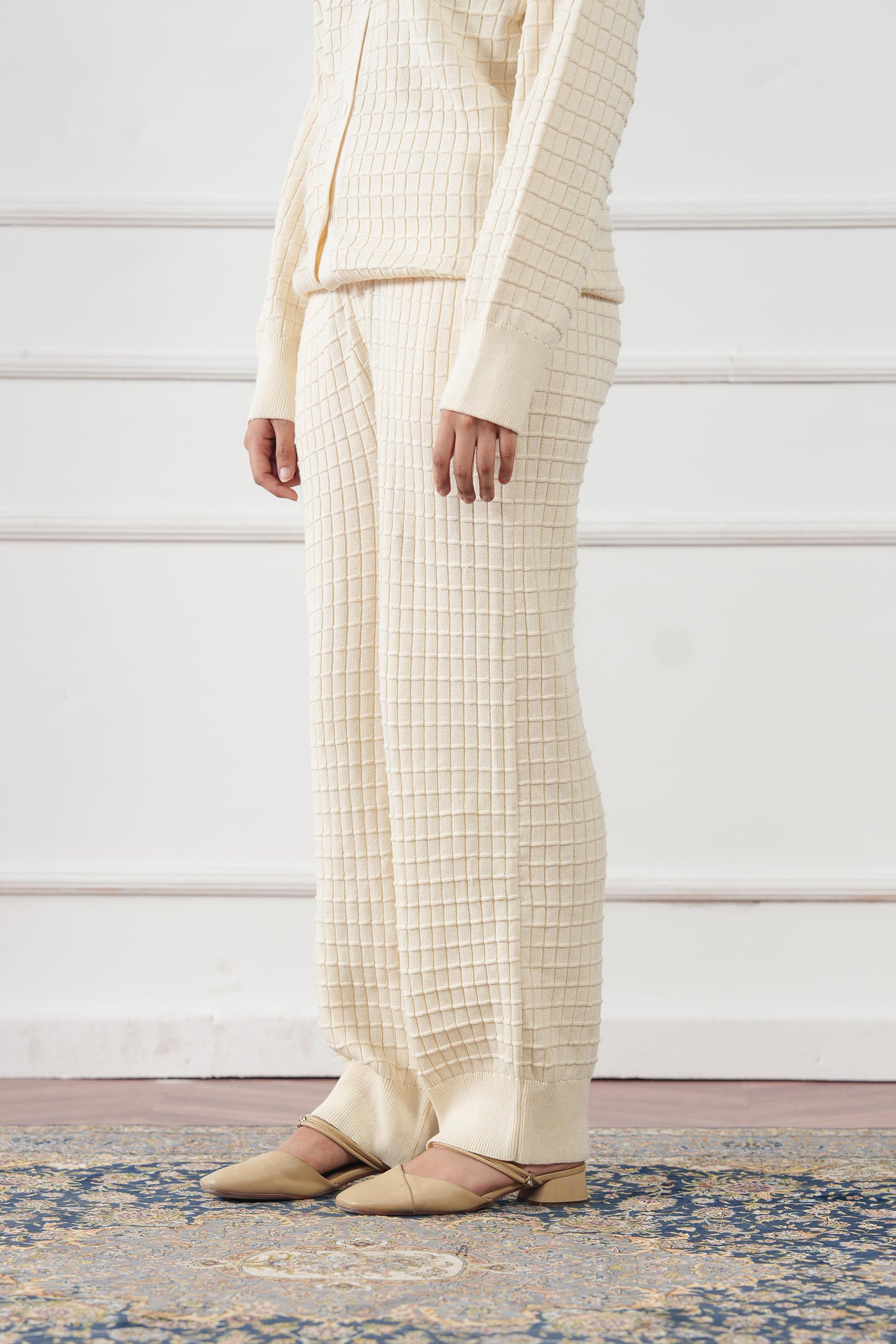 Waffle Knit Straight Trouser (WKT-03)