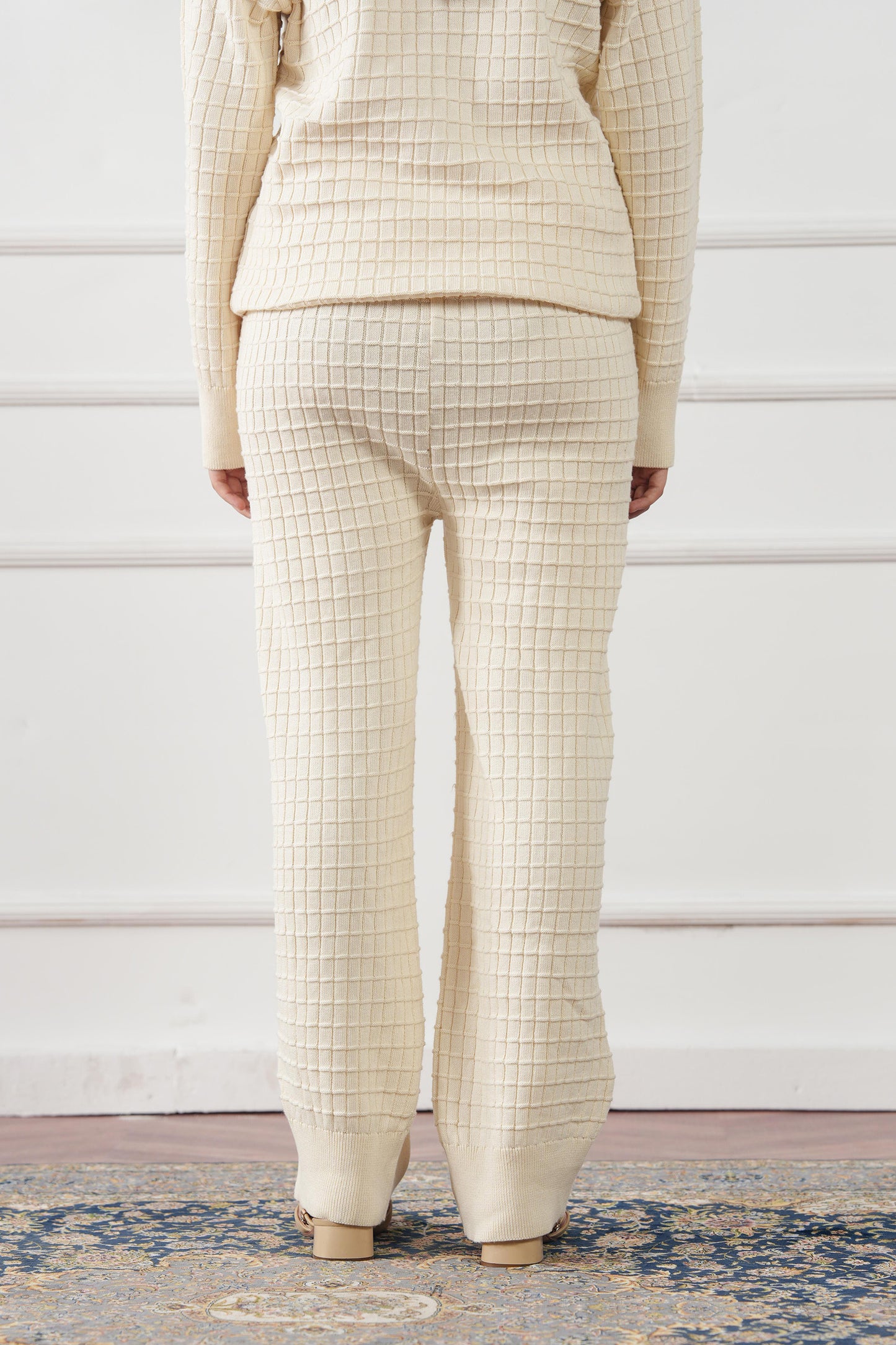 Waffle Knit Straight Trouser (WKT-03)