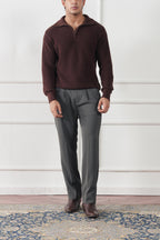 Quarter Zip Knit Sweater (MKZ-03)
