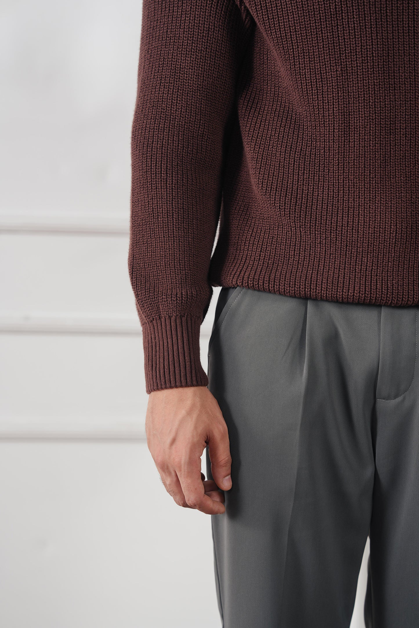 Quarter Zip Knit Sweater (MKZ-03)