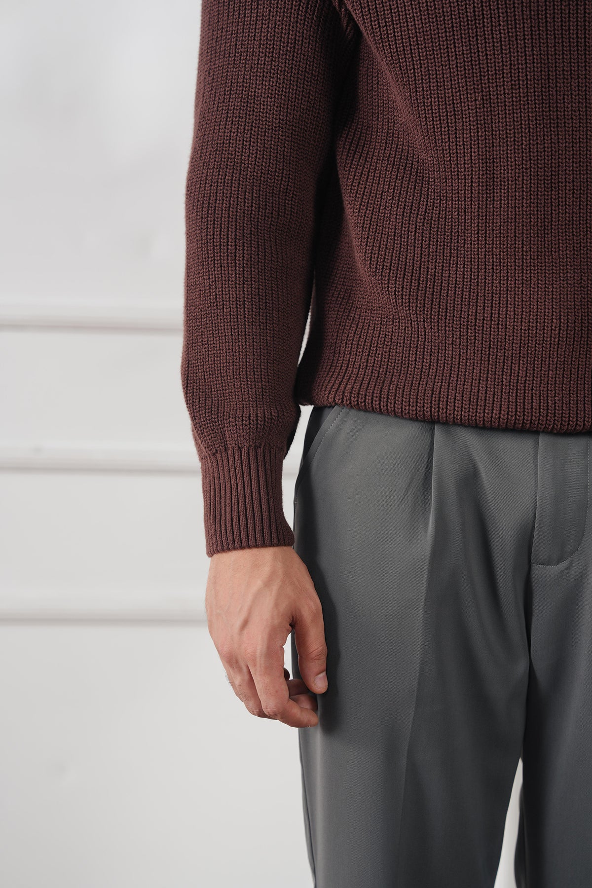 Quarter Zip Knit Sweater (MKZ-03)
