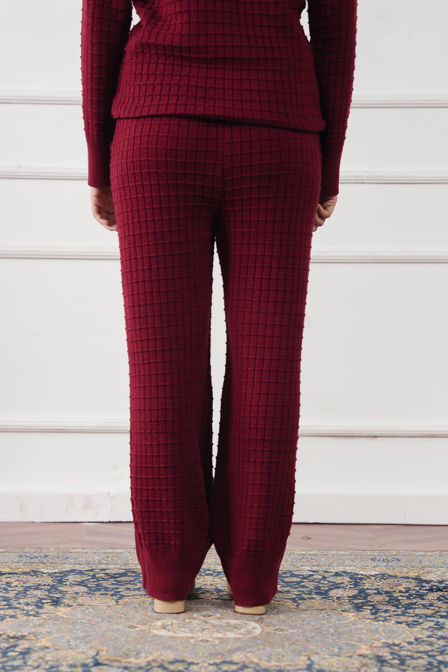 Waffle Knit Straight Trouser (WKT-04)