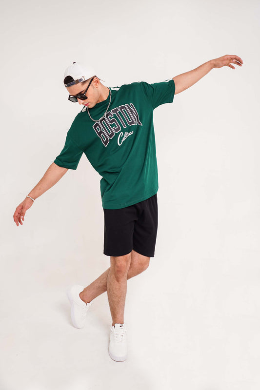 Boston Green Oversized Tee