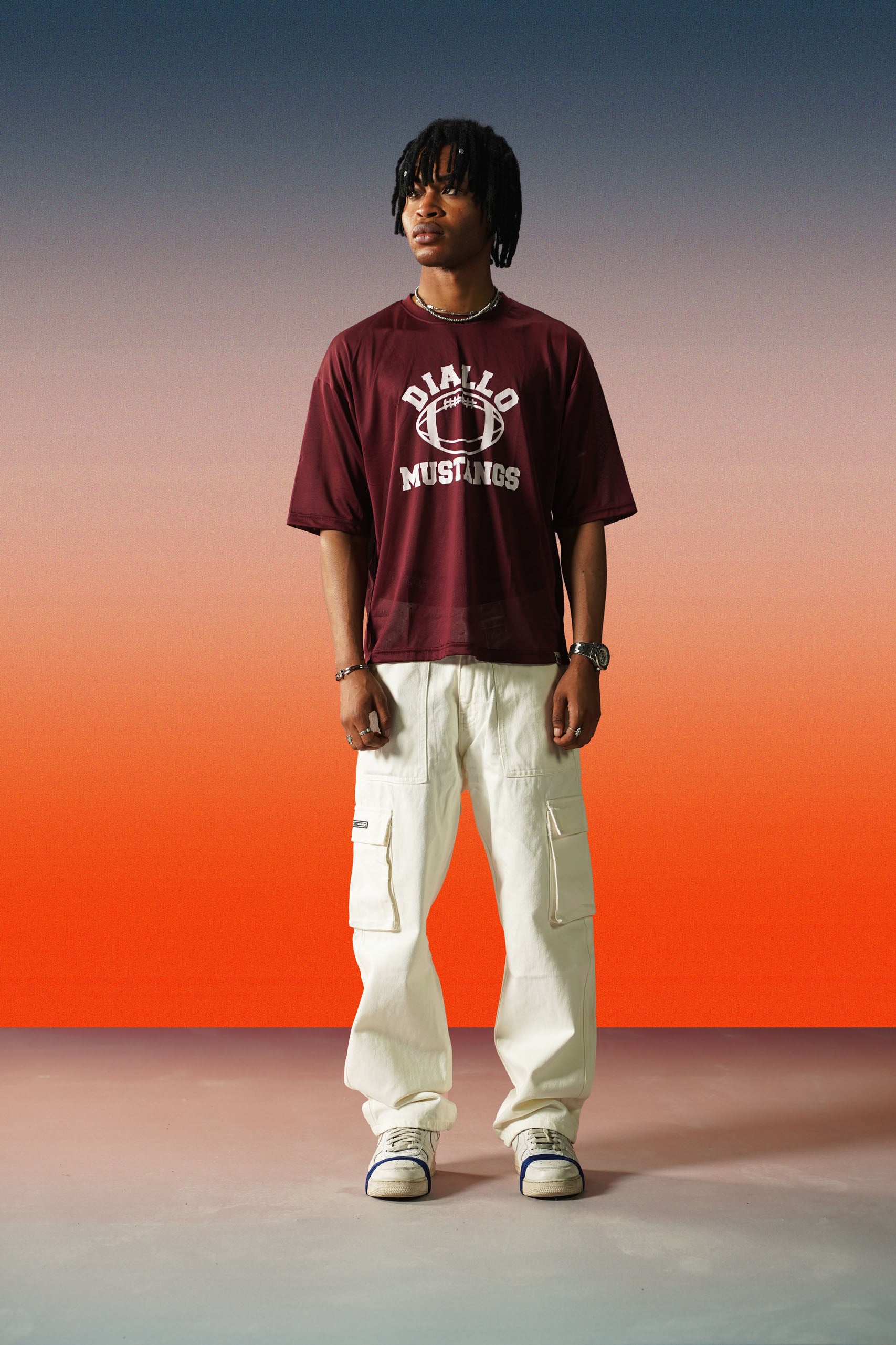 Mustangs Redwine Mesh Oversized Tee