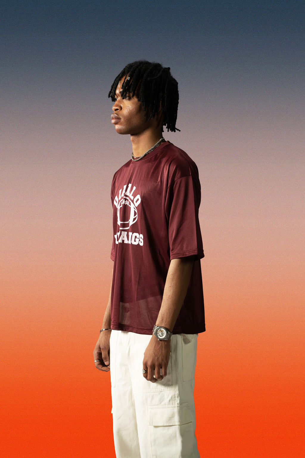 Mustangs Redwine Mesh Oversized Tee