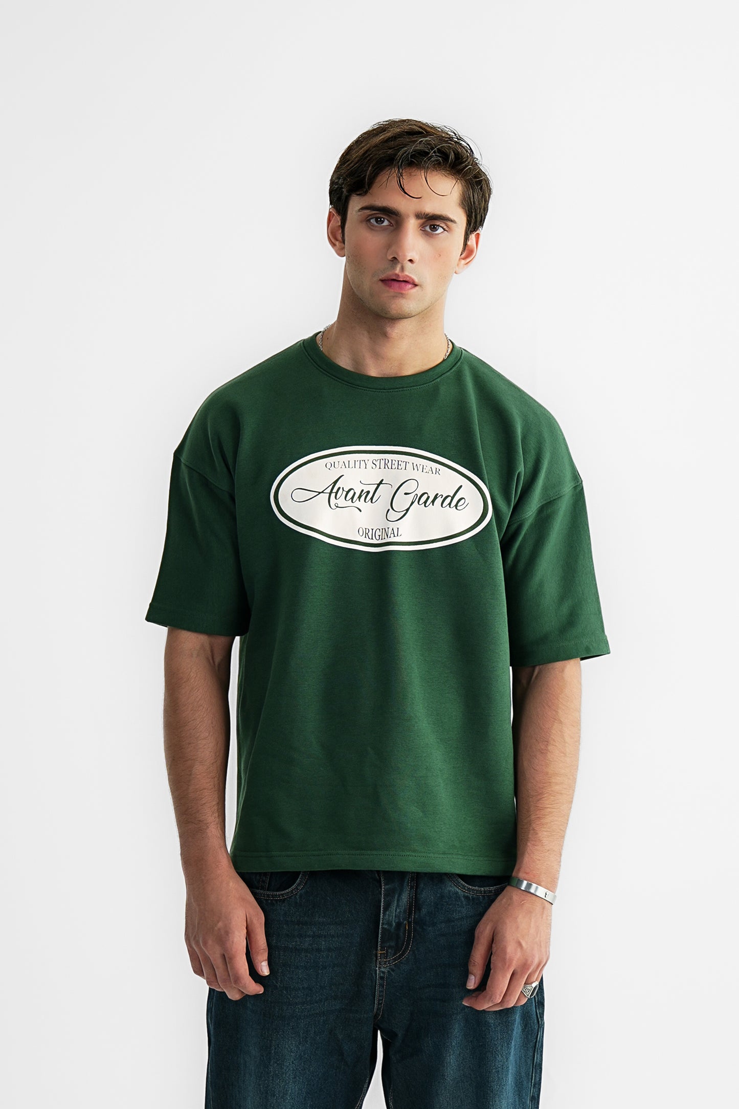 AG 00 Green Oversized Heavyweight Tee