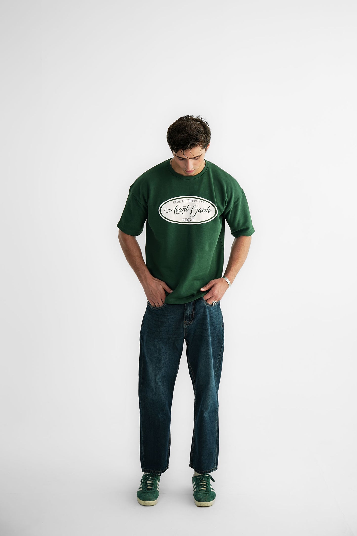 AG 00 Green Oversized Heavyweight Tee