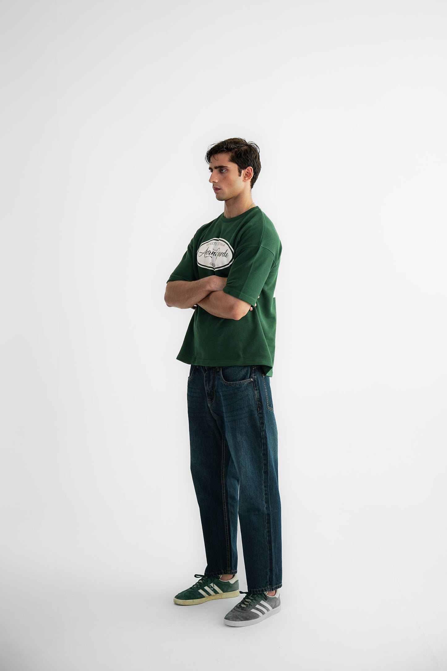 AG 00 Green Oversized Heavyweight Tee