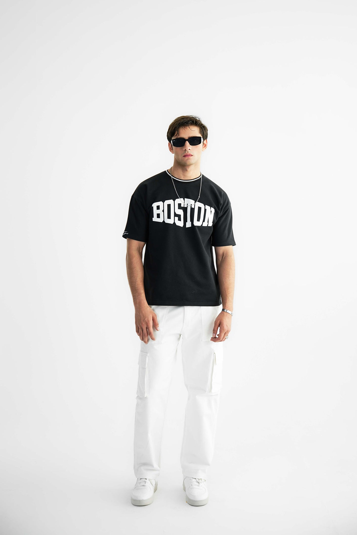 Boston 89 Black Oversized Heavyweight Tee