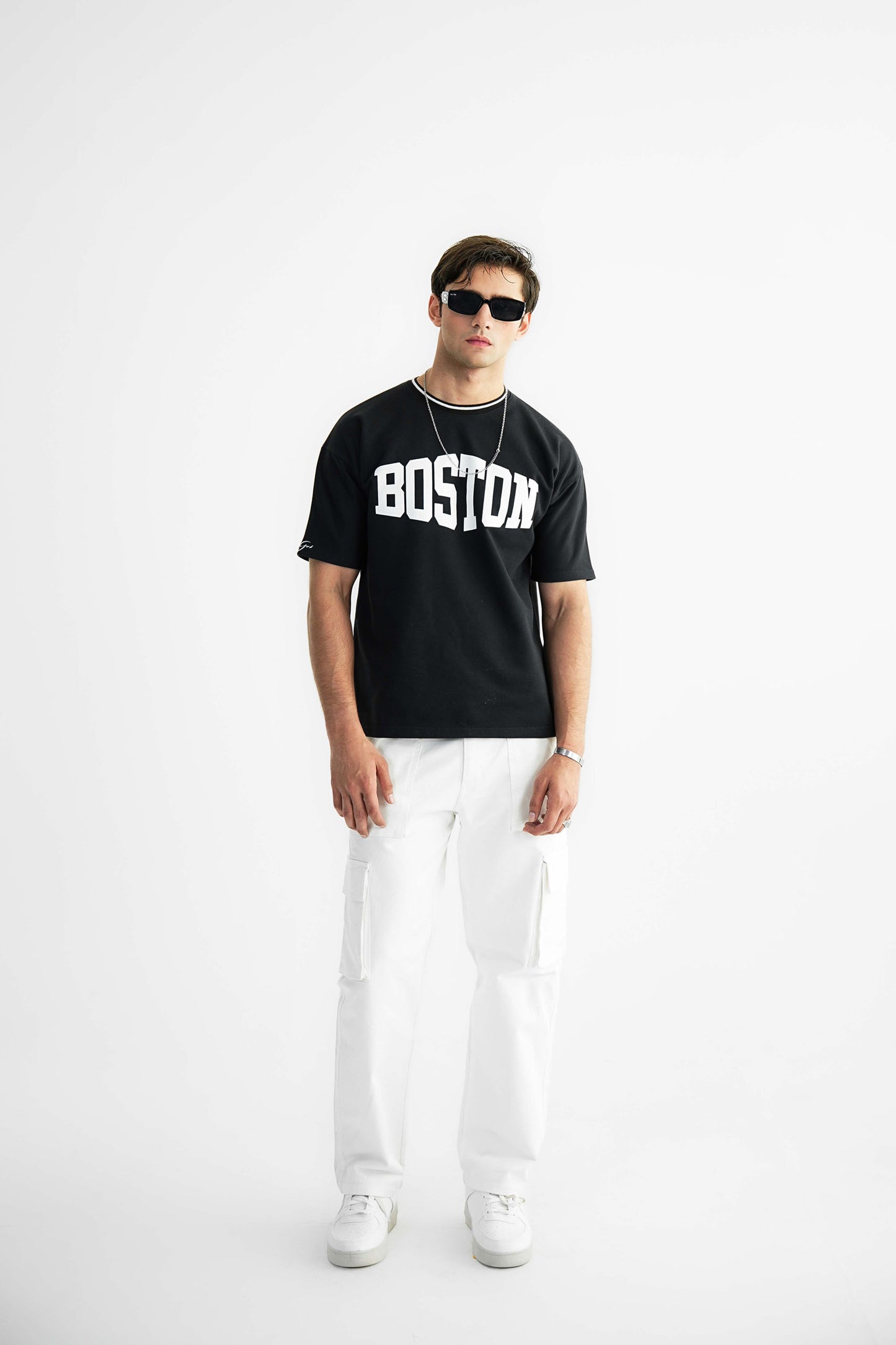 Boston 89 Black Oversized Heavyweight Tee