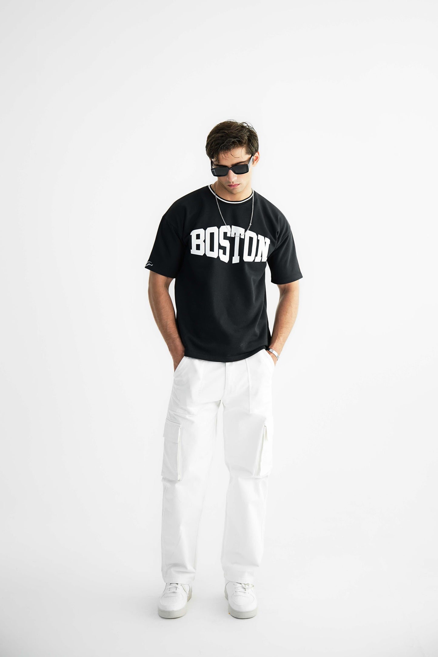 Boston 89 Black Oversized Heavyweight Tee