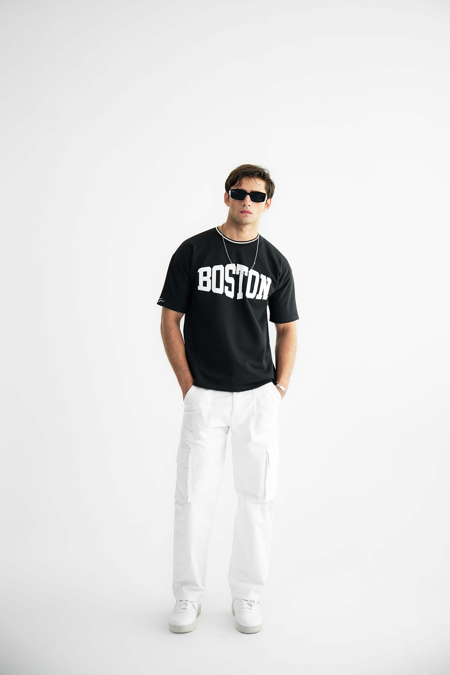 Boston 89 Black Oversized Heavyweight Tee