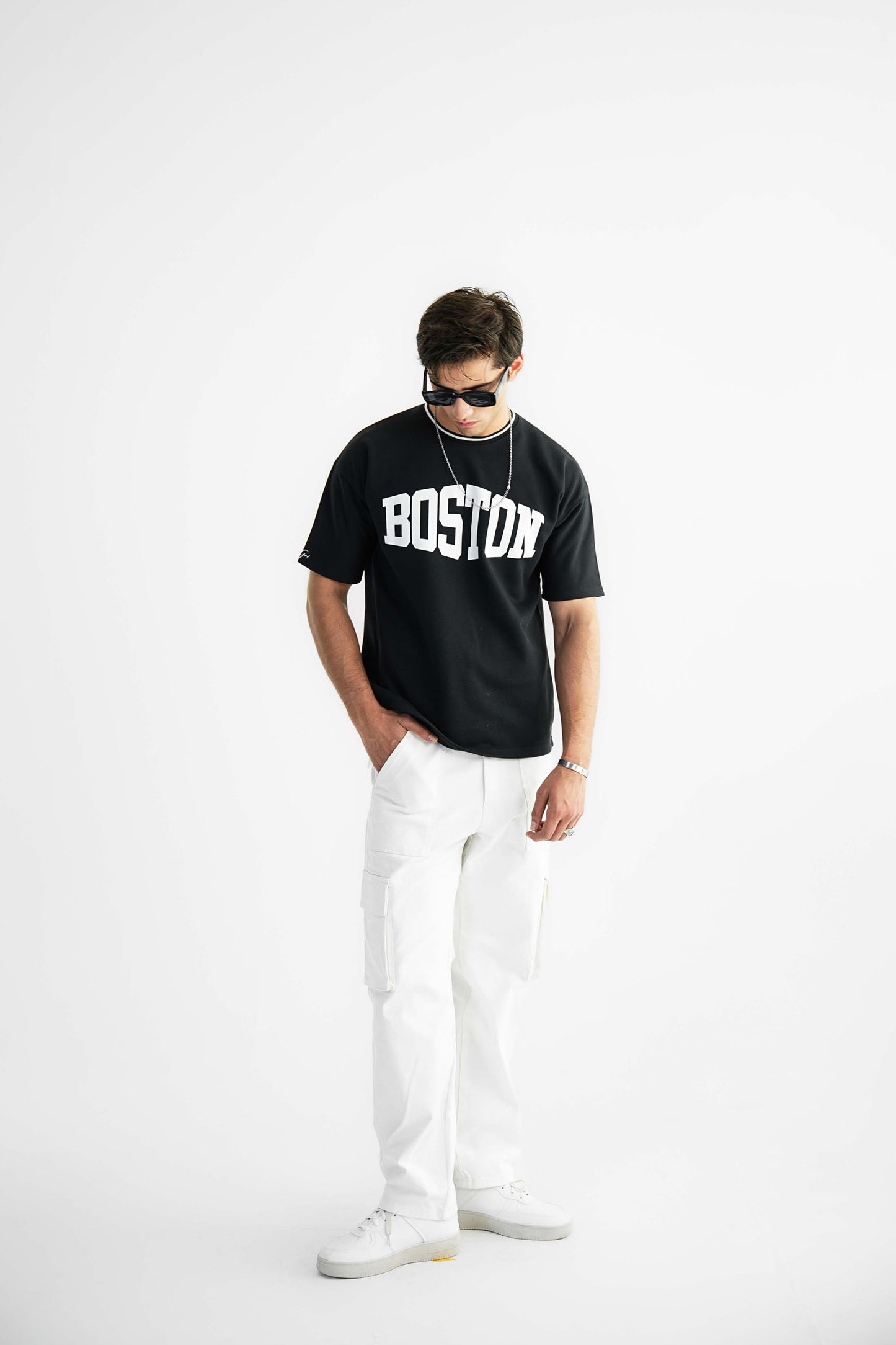 Boston 89 Black Oversized Heavyweight Tee