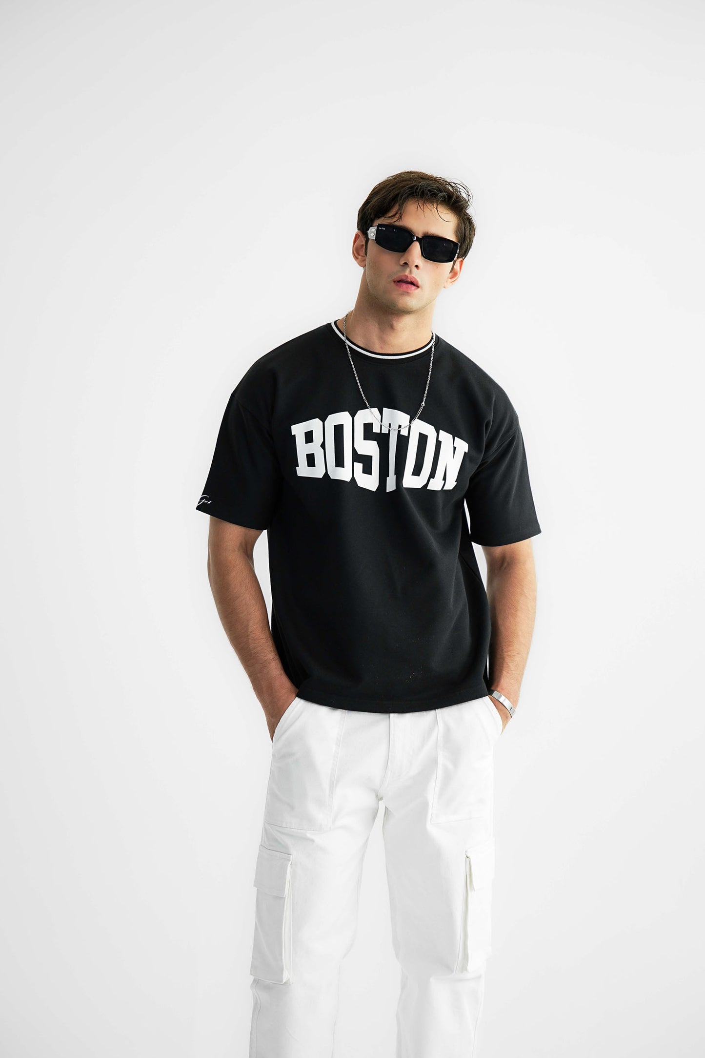 Boston 89 Black Oversized Heavyweight Tee