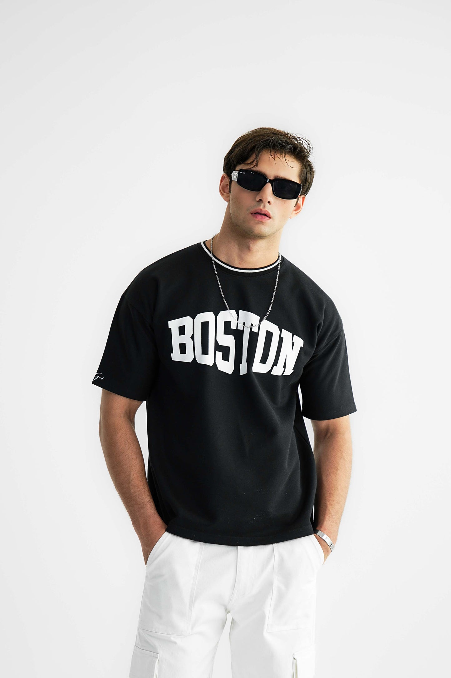 Boston 89 Black Oversized Heavyweight Tee