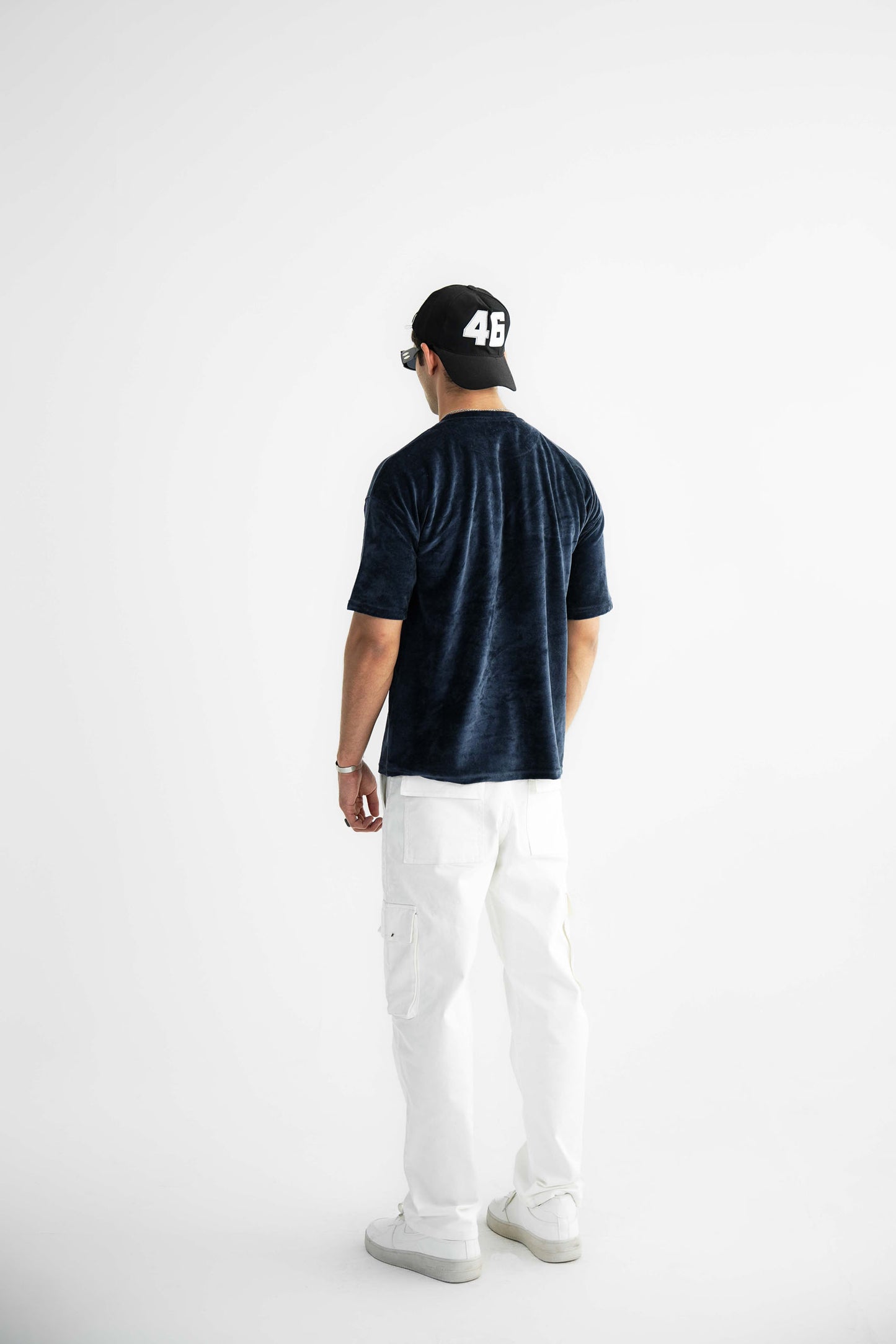 Velour Blue Oversized Heavyweight Tee