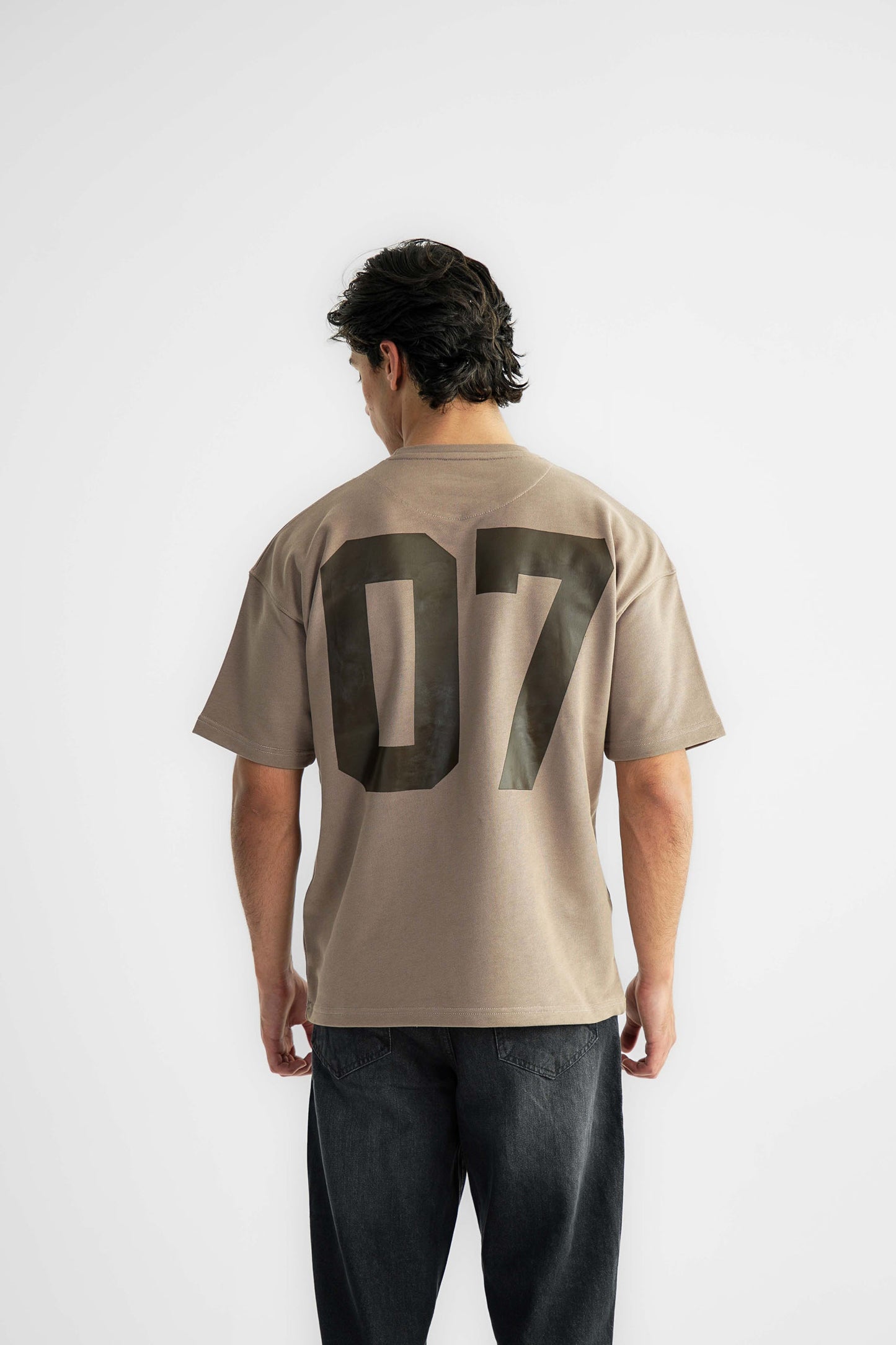 AG 07 Brown Oversized Heavyweight Tee