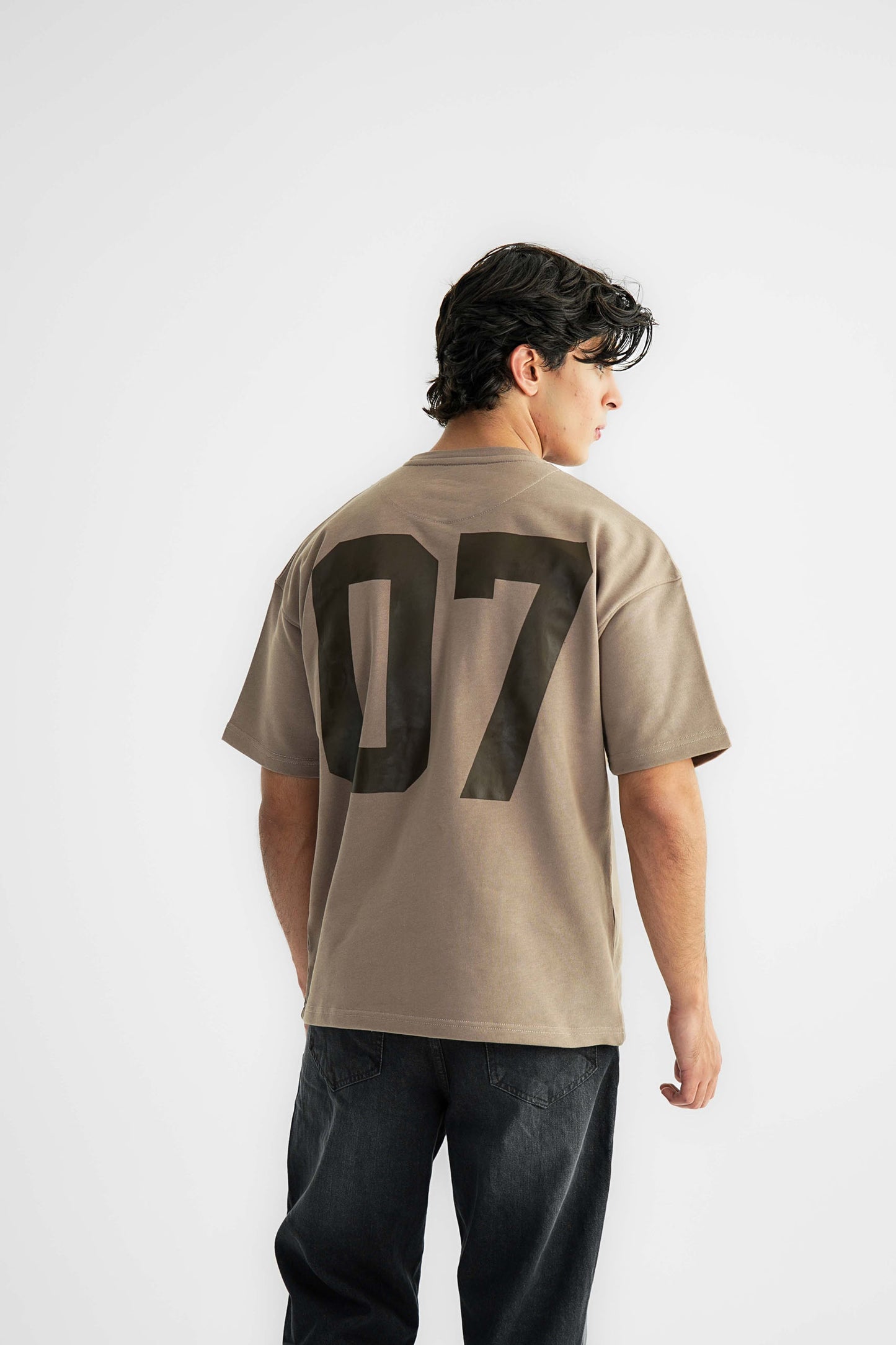 AG 07 Brown Oversized Heavyweight Tee