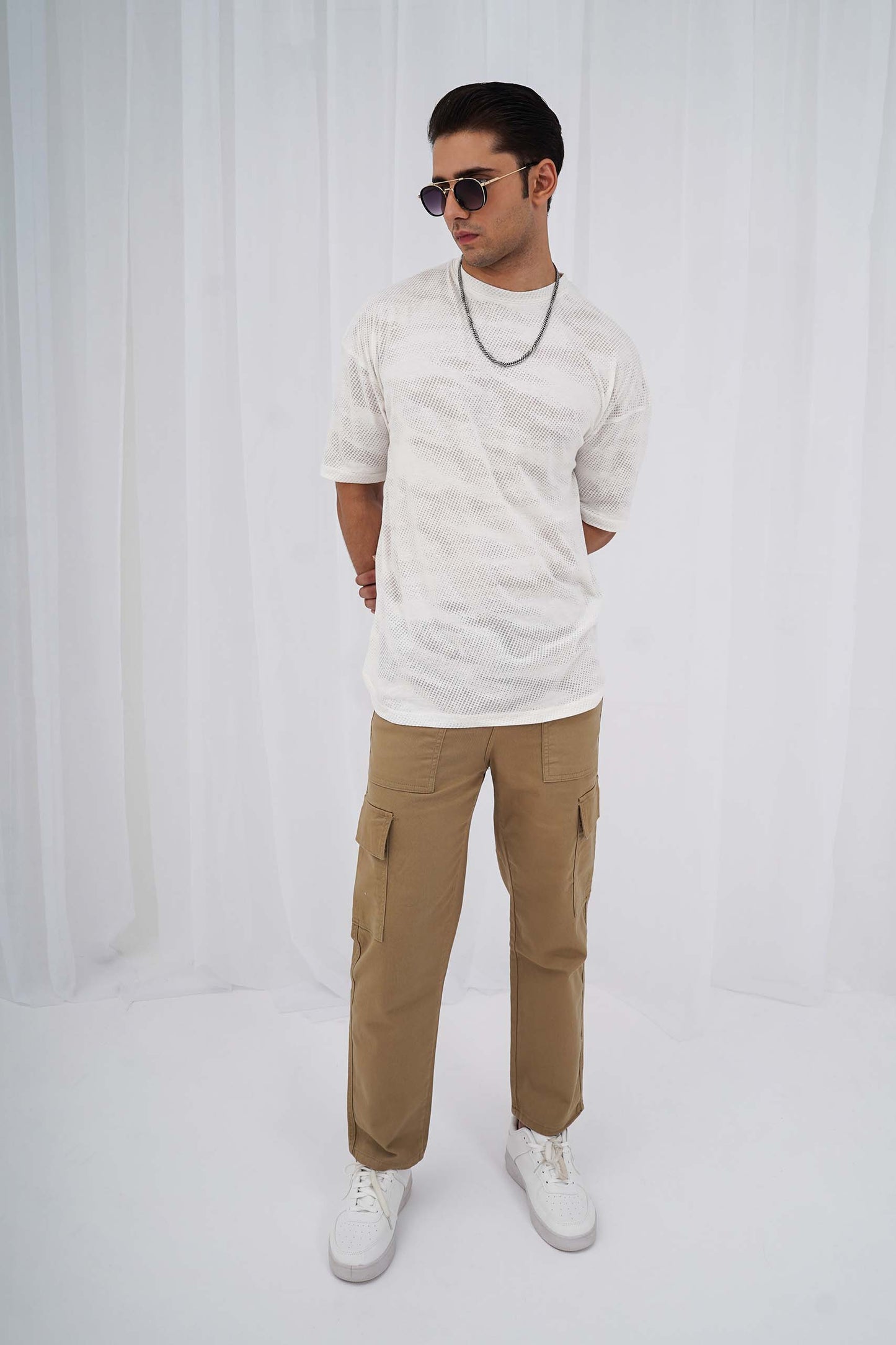 Beige Cargo Pants