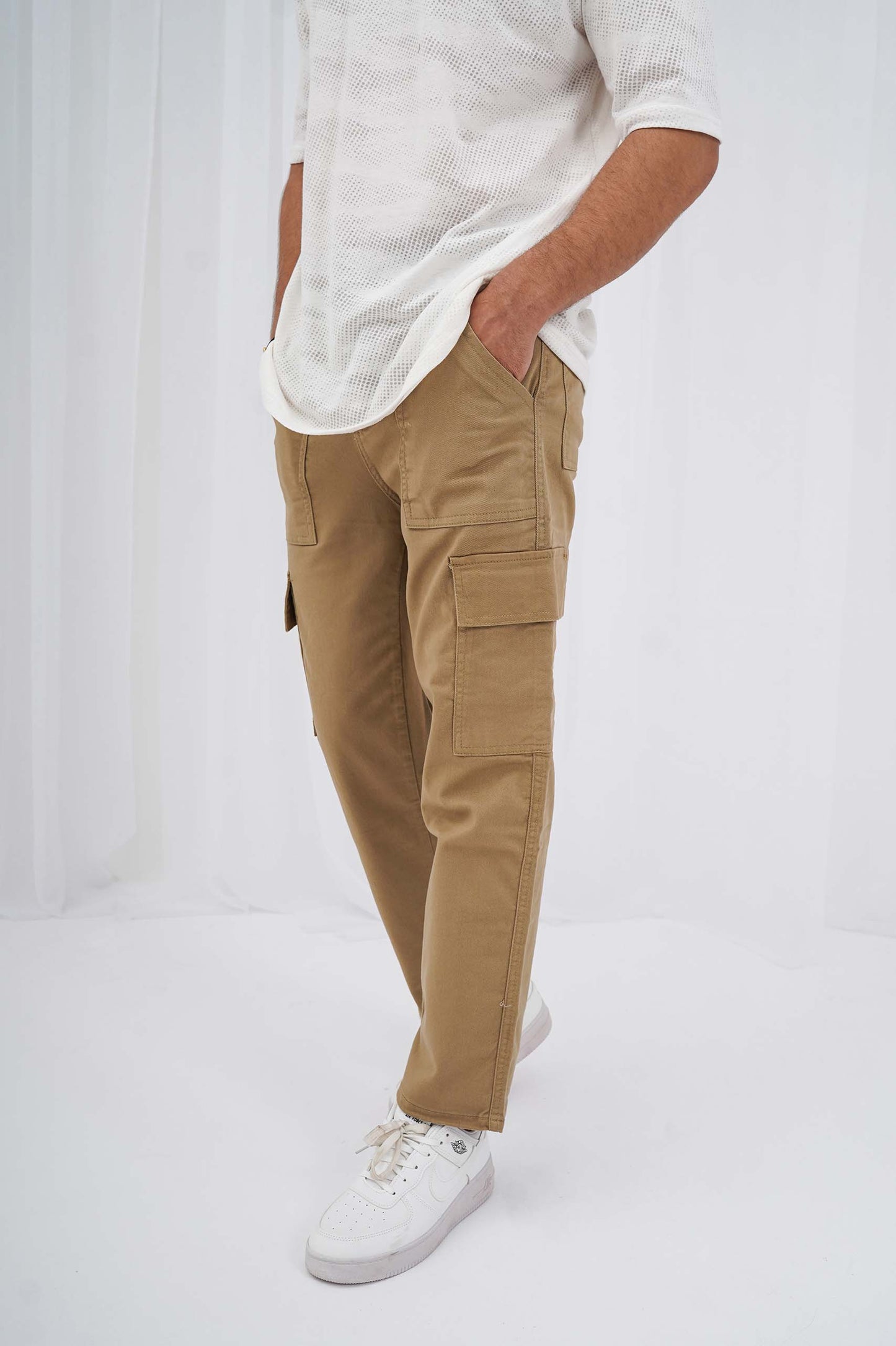 Beige Cargo Pants