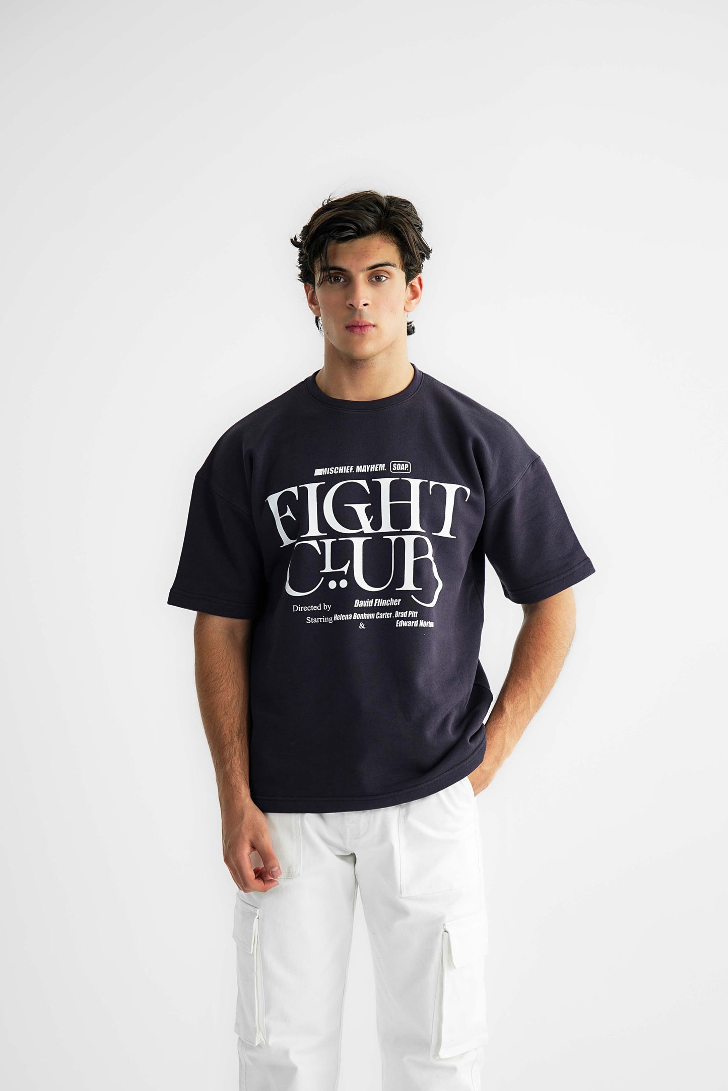 Fight Club Purple Oversized Heavyweight Tee