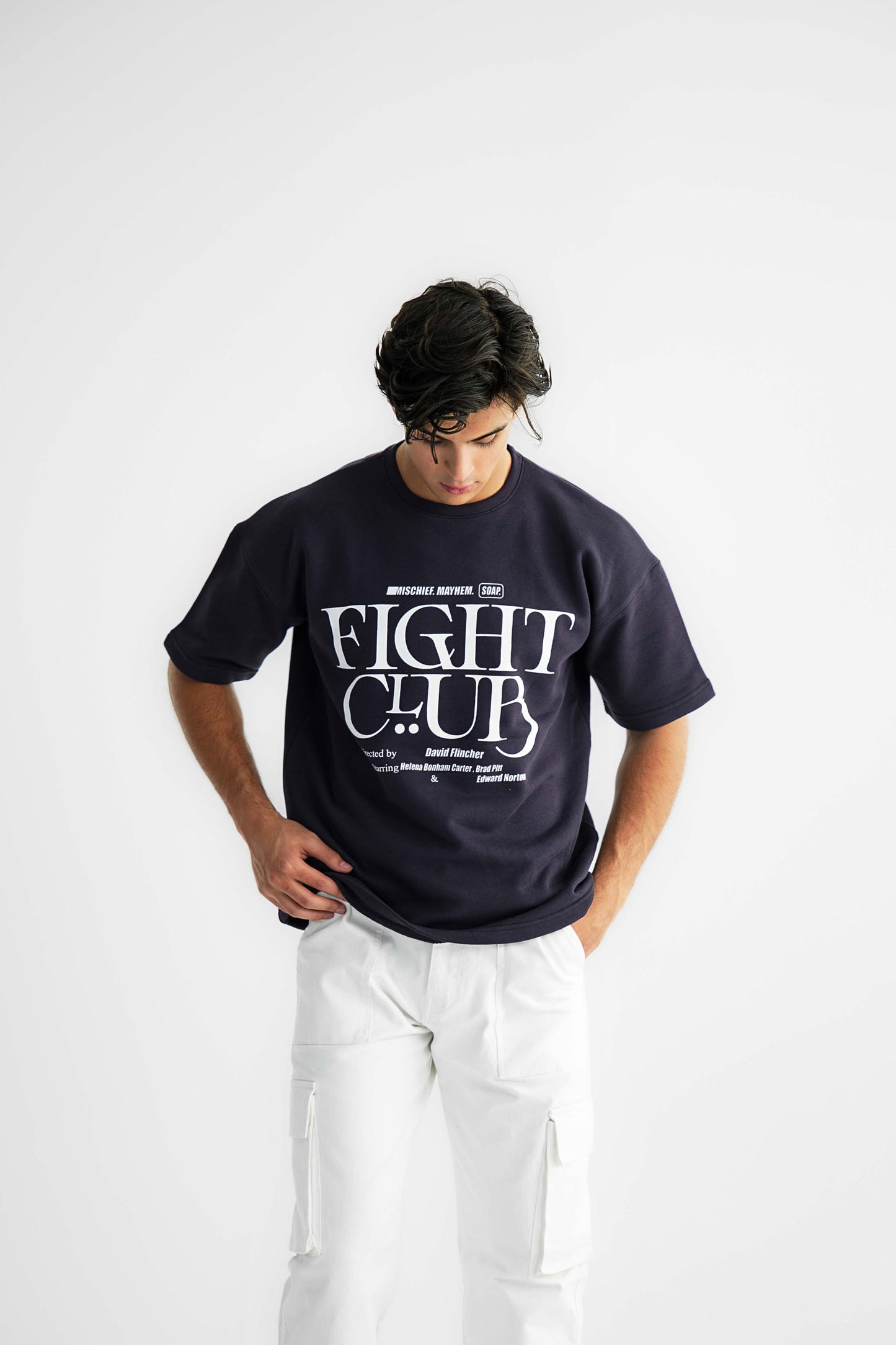 Fight Club Purple Oversized Heavyweight Tee