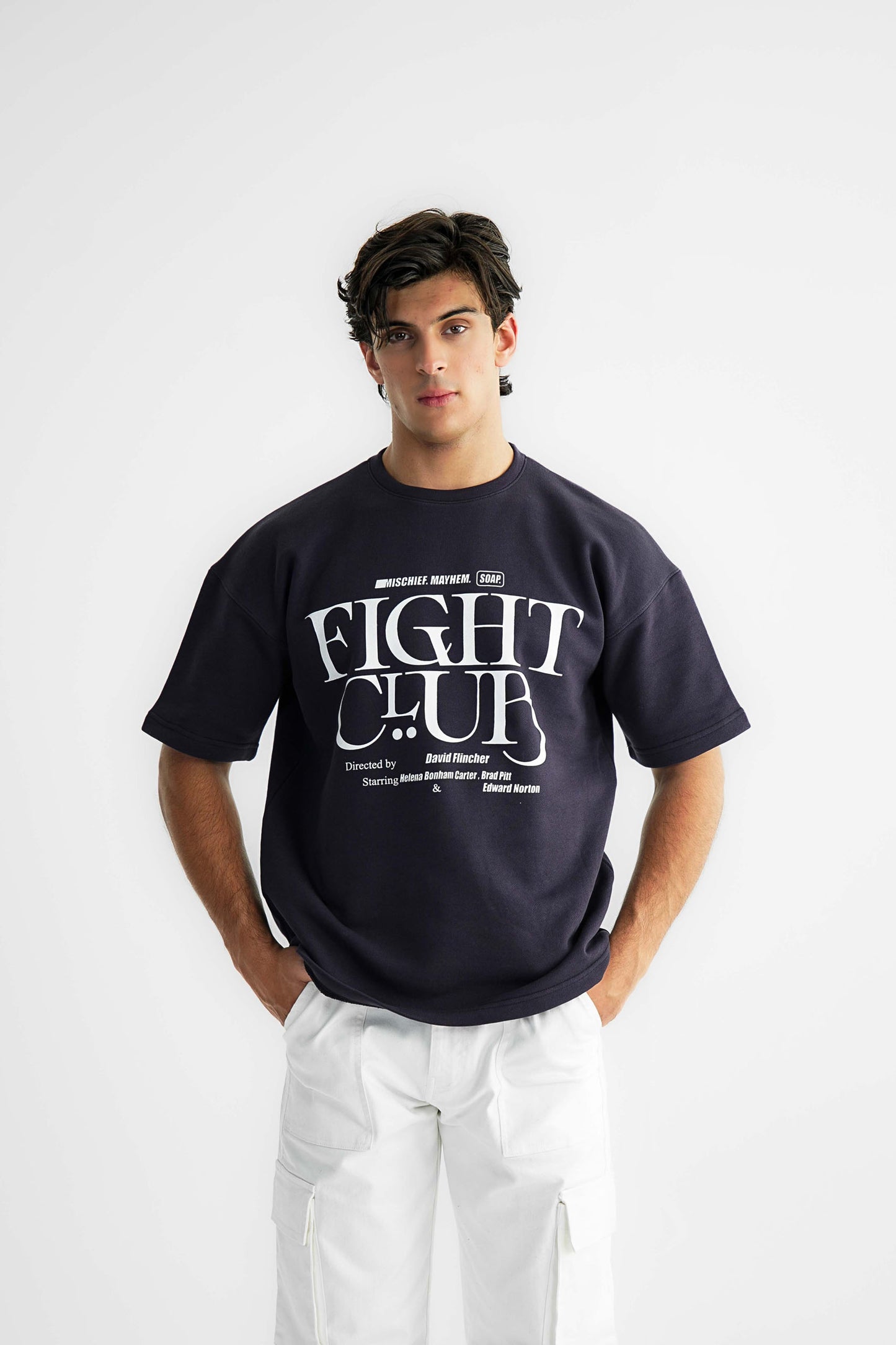 Fight Club Purple Oversized Heavyweight Tee