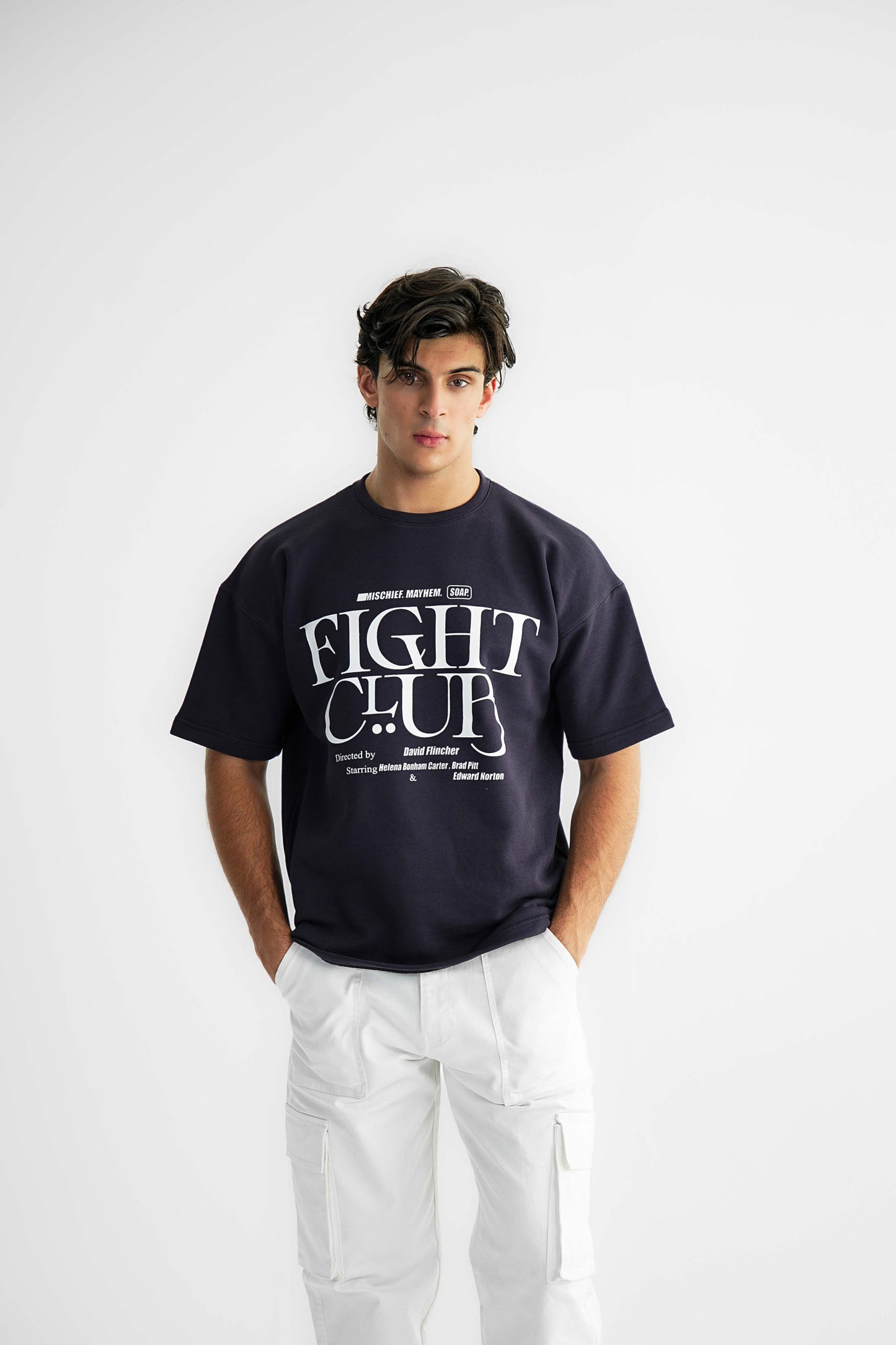 Fight Club Purple Oversized Heavyweight Tee