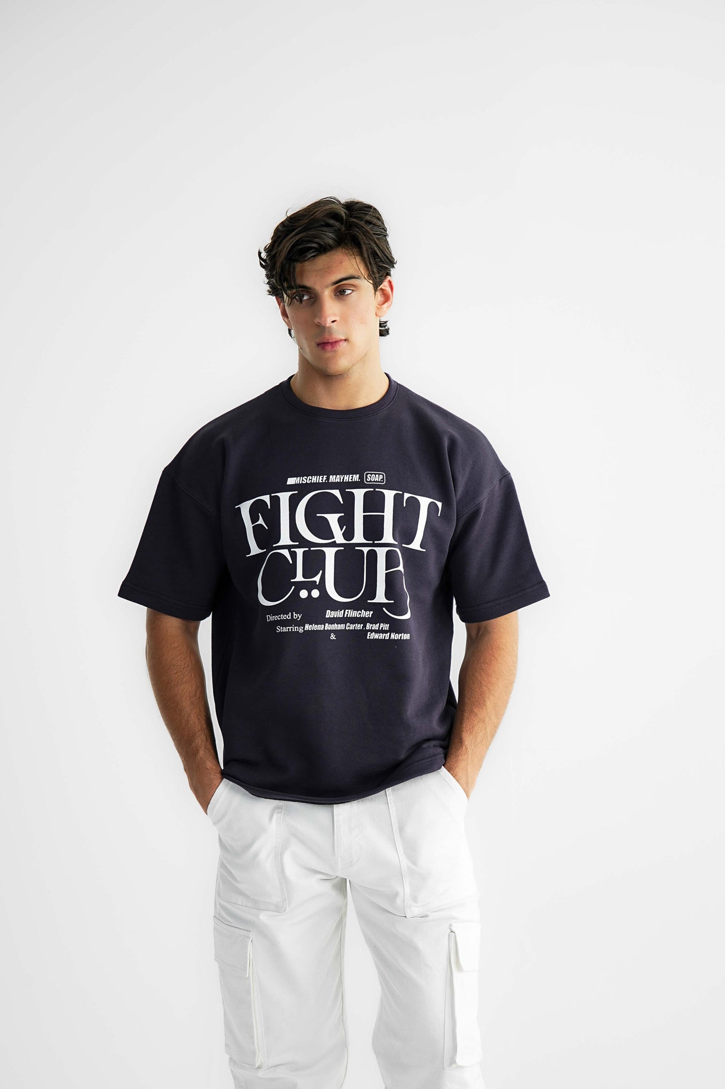 Fight Club Purple Oversized Heavyweight Tee