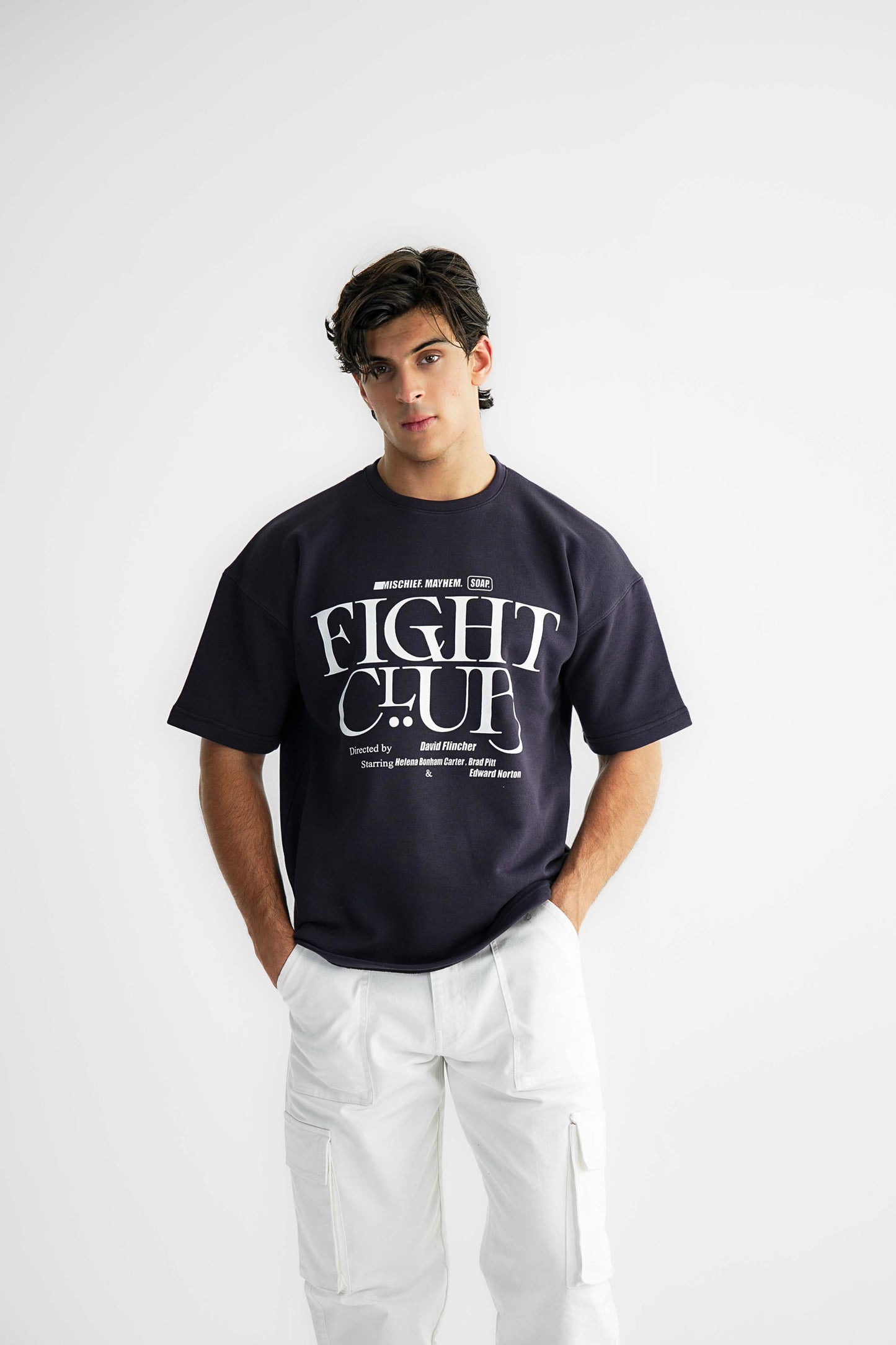 Fight Club Purple Oversized Heavyweight Tee