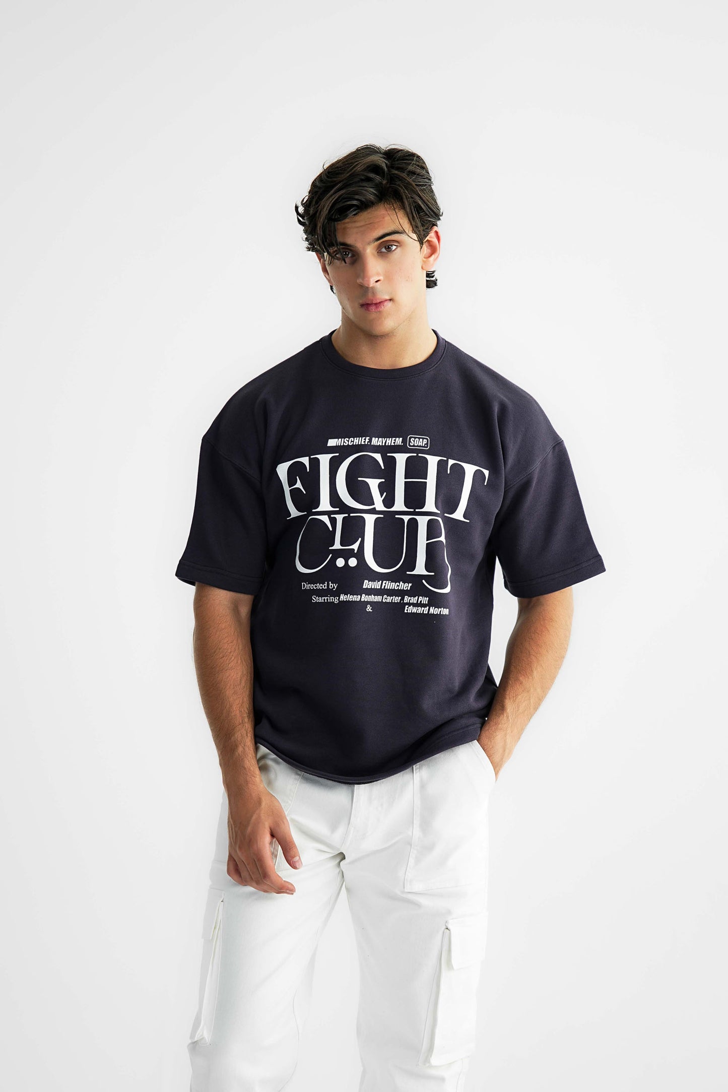 Fight Club Purple Oversized Heavyweight Tee